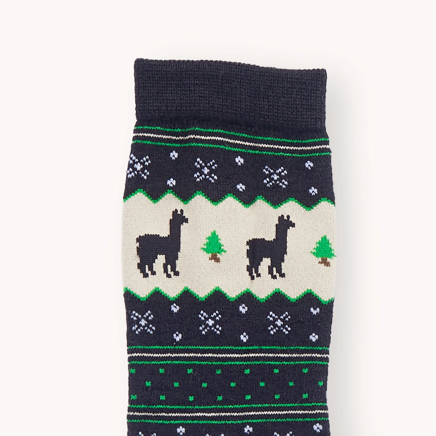 POKOLOKO Holiday Stripe Alpaca Socks #color_black-holiday