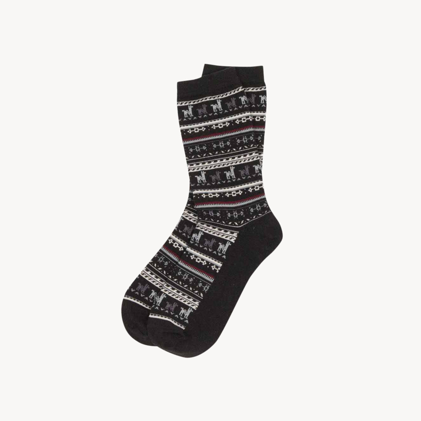 POKOLOKO Print Socks #color_black-print