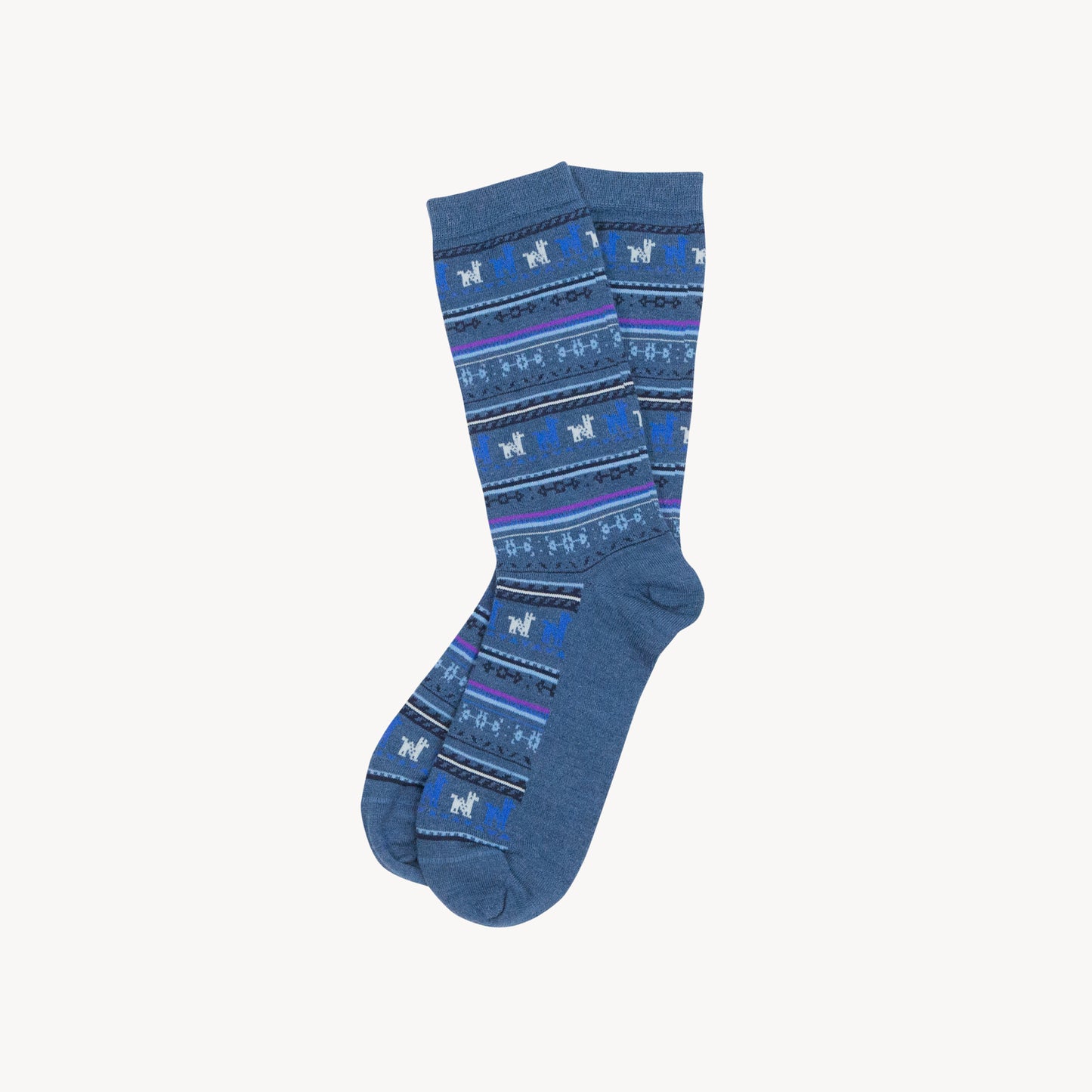 POKOLOKO Print Socks #color_denim-print