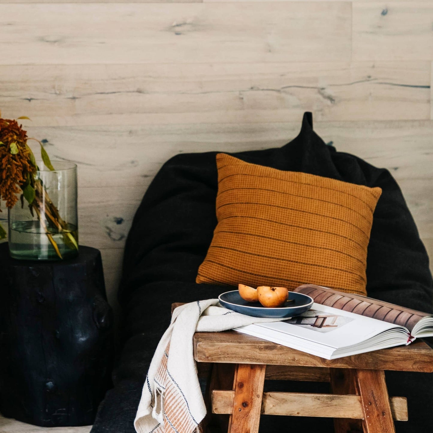 POKOLOKO Arda Pillow #color_honey-brown-black