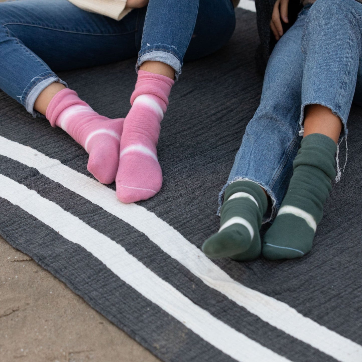 POKOLOKO Pima Terry Tie Dye Socks #color_pink-tie-dye