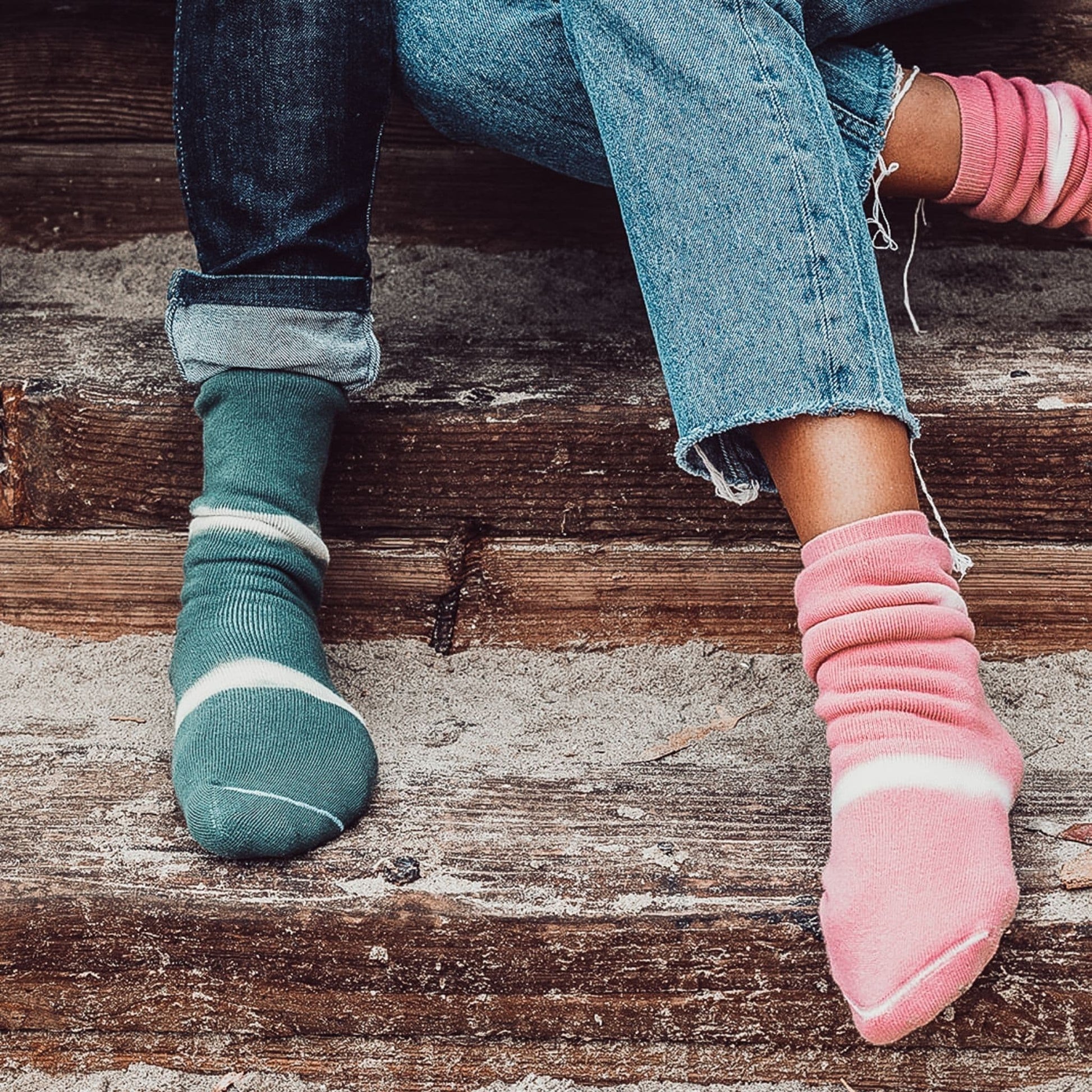 POKOLOKO Pima Terry Tie Dye Socks #color_khaki-tie-dye