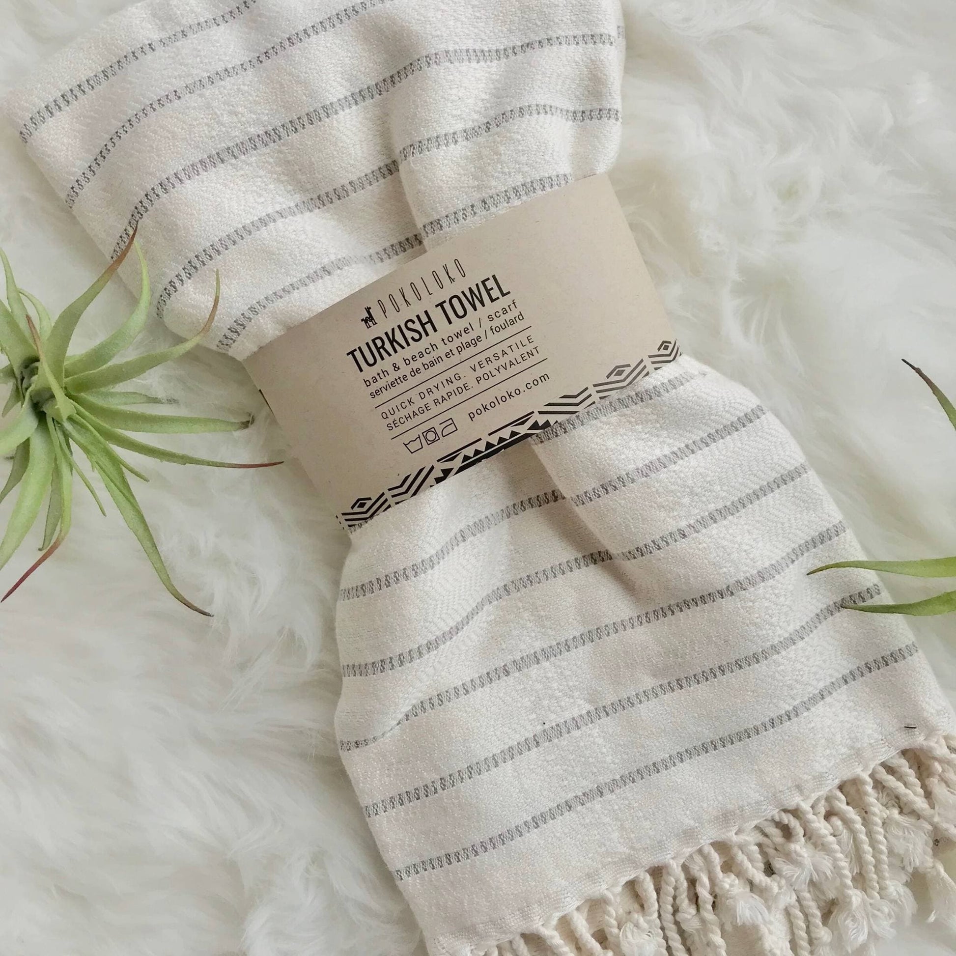 POKOLOKO Striped Bamboo Towel #color_mist-striped-bamboo