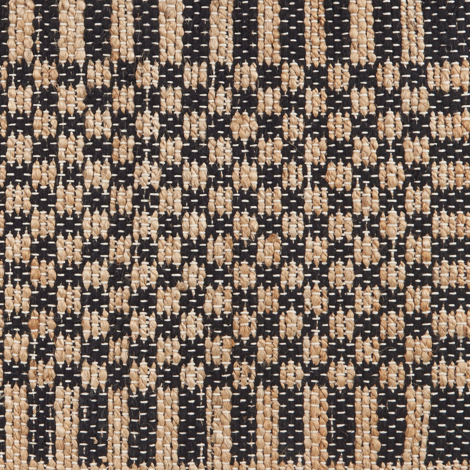 POKOLOKO Check Jute Floor Mat #color_black-check