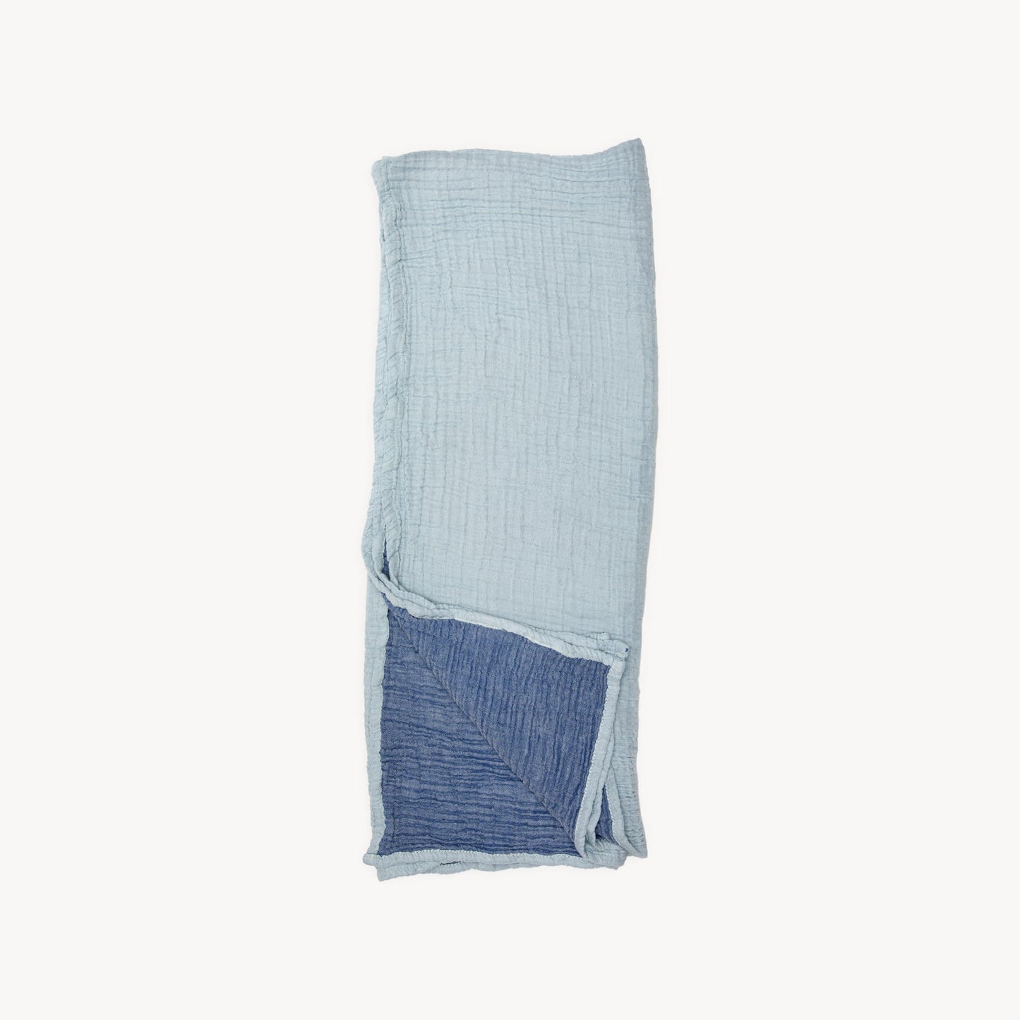 POKOLOKO Crinkle Cotton Baby Blanket #color_crinkle-blue