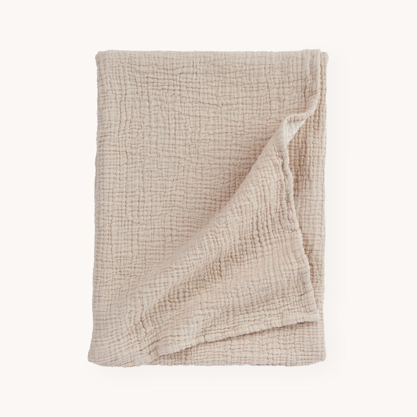 POKOLOKO Crinkle Cotton Baby Blanket #color_crinkle-beige