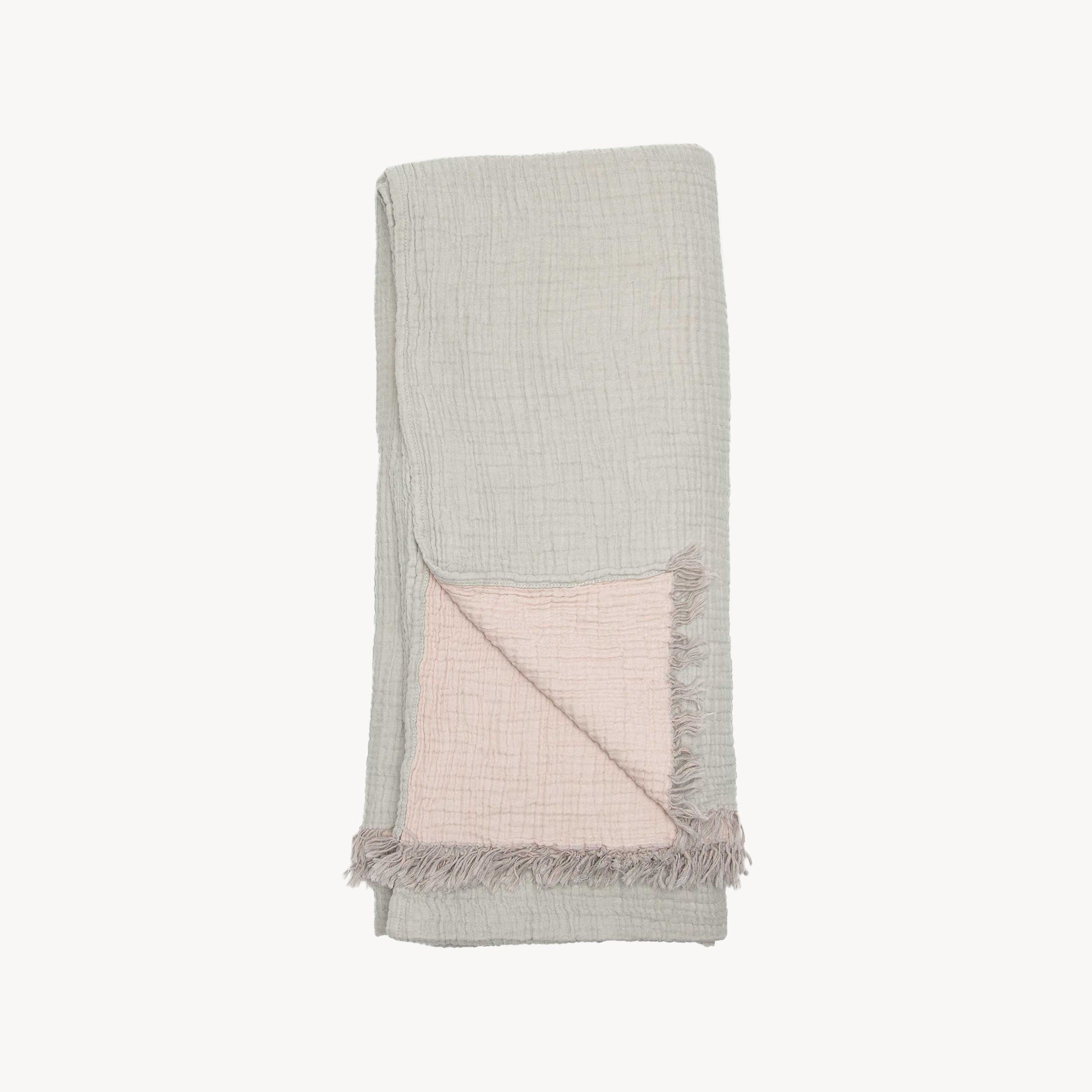 POKOLOKO Crinkle Bed Covers #color_grey-pink-crinkle