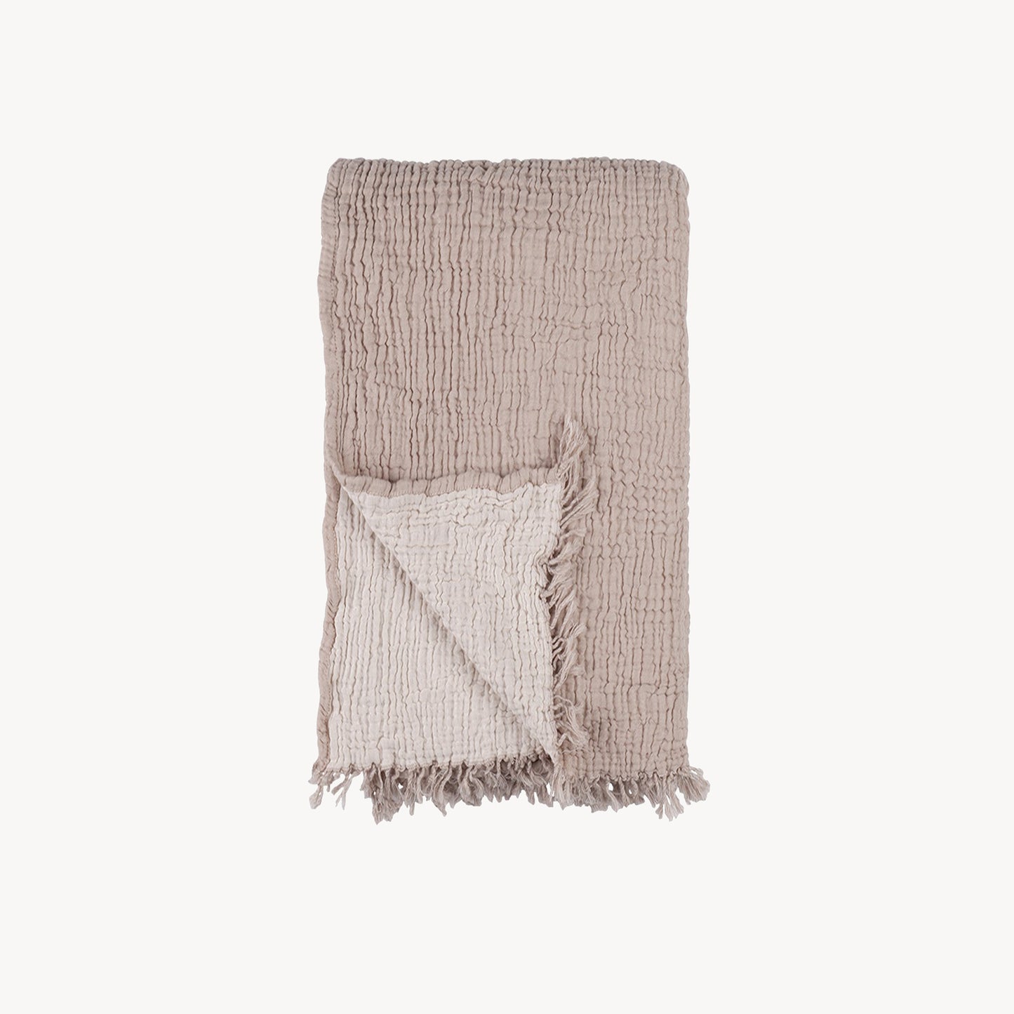 POKOLOKO Crinkle Bed Covers #color_fawn-beige-crinkle