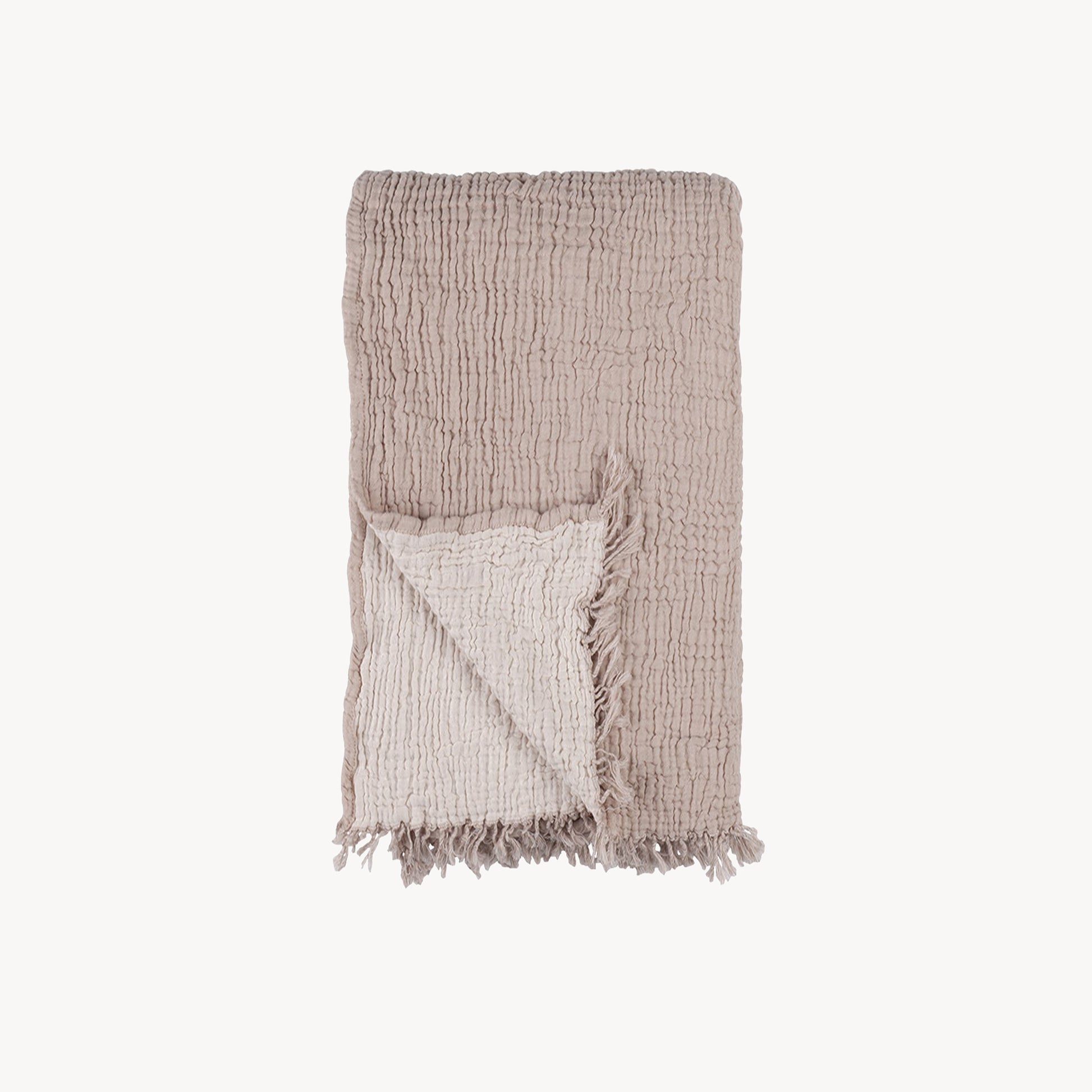 POKOLOKO Crinkle Bed Covers #color_fawn-beige-crinkle