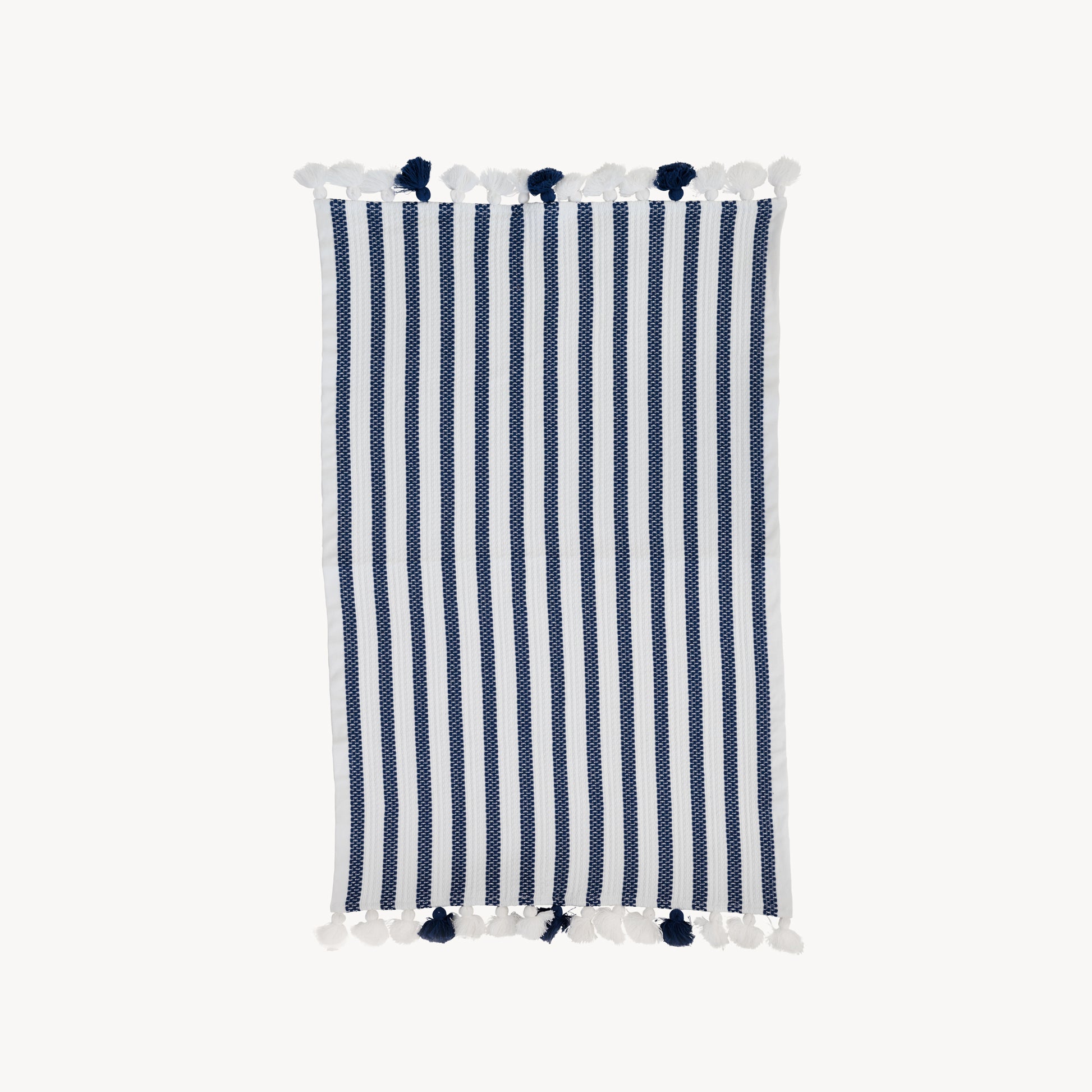 POKOLOKO Striped Bath Mat #color_striped-admiral-navy