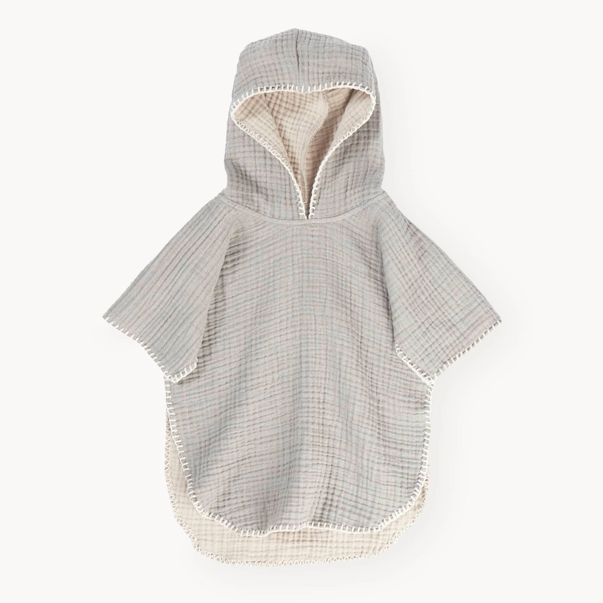 POKOLOKO Crinkle Kids Poncho #color_moss
