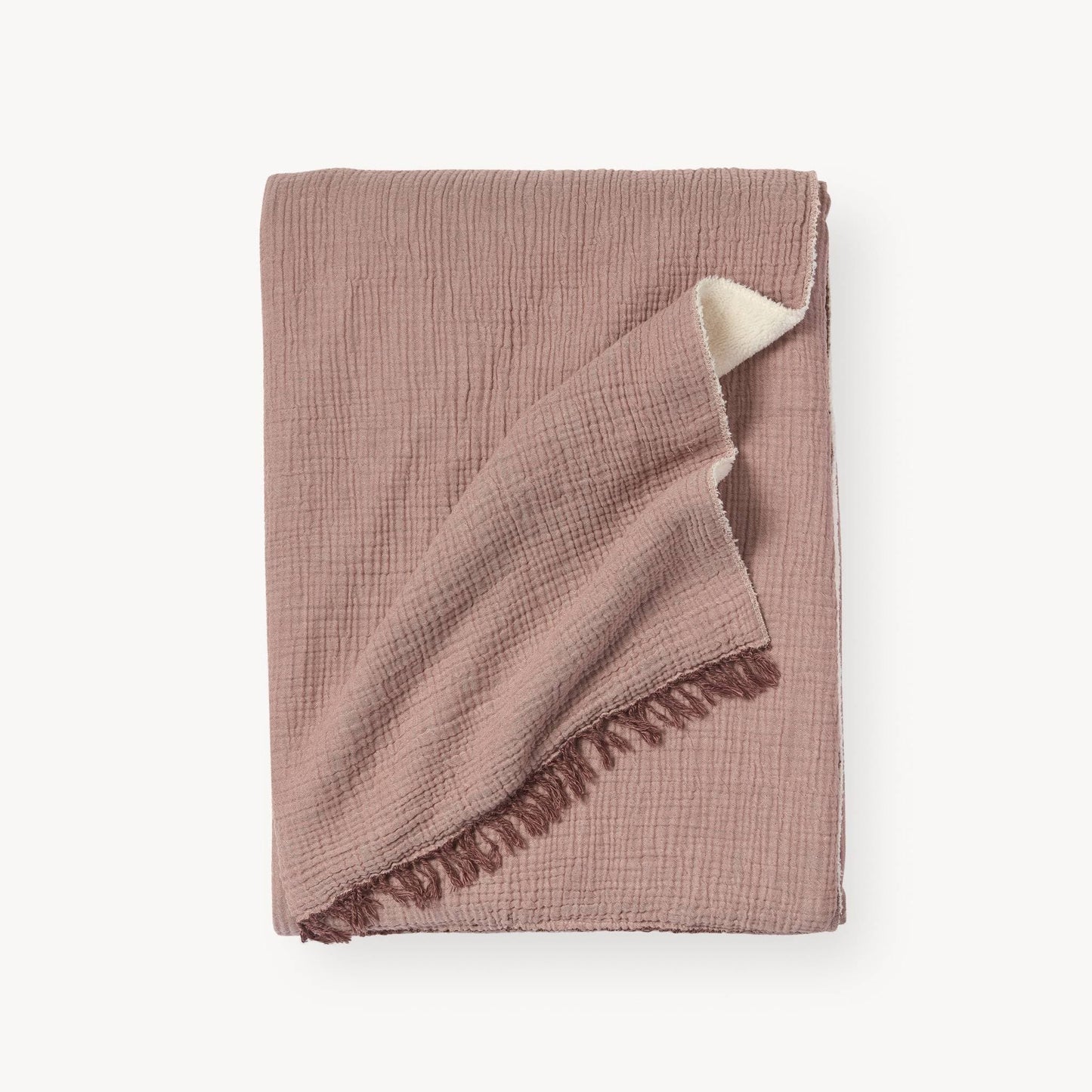 POKOLOKO Crinkle Fleece-Lined Throw #color_crinkle-shell