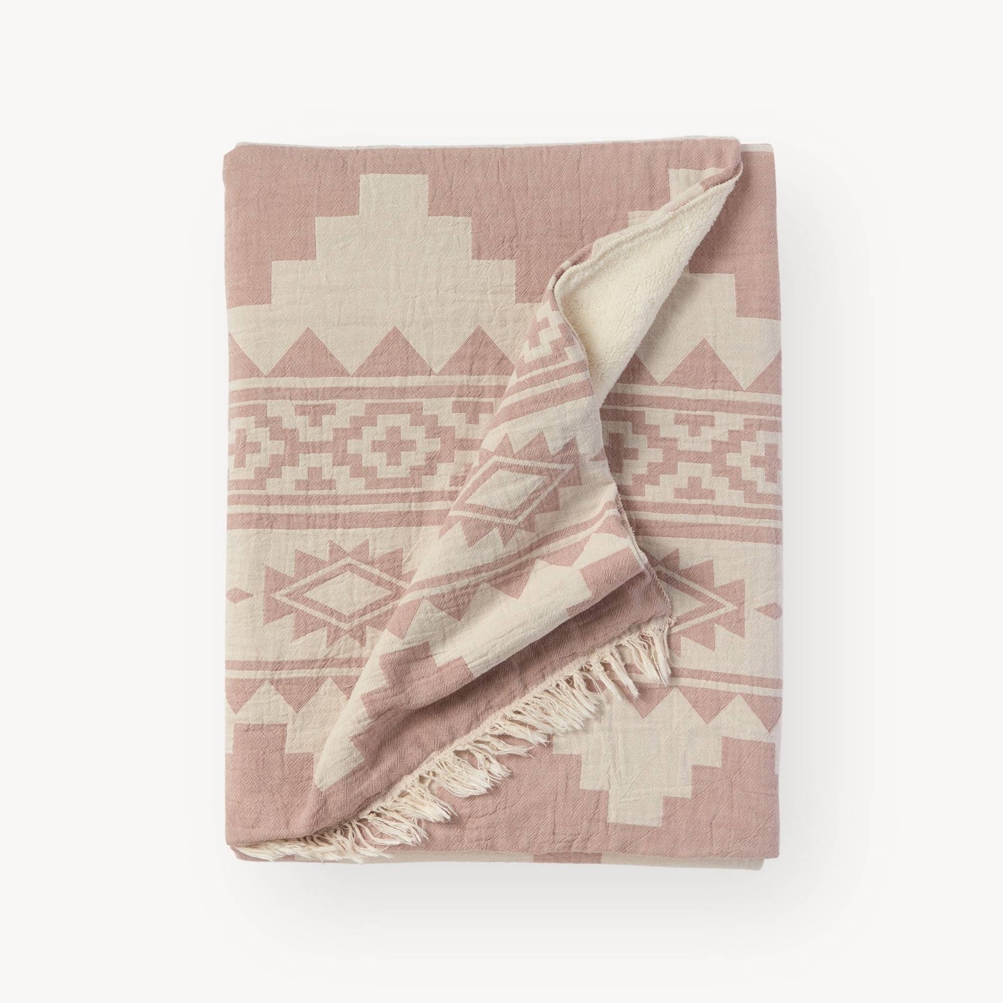 POKOLOKO Atzi Fleece-Lined Throw #color_shell-atzi