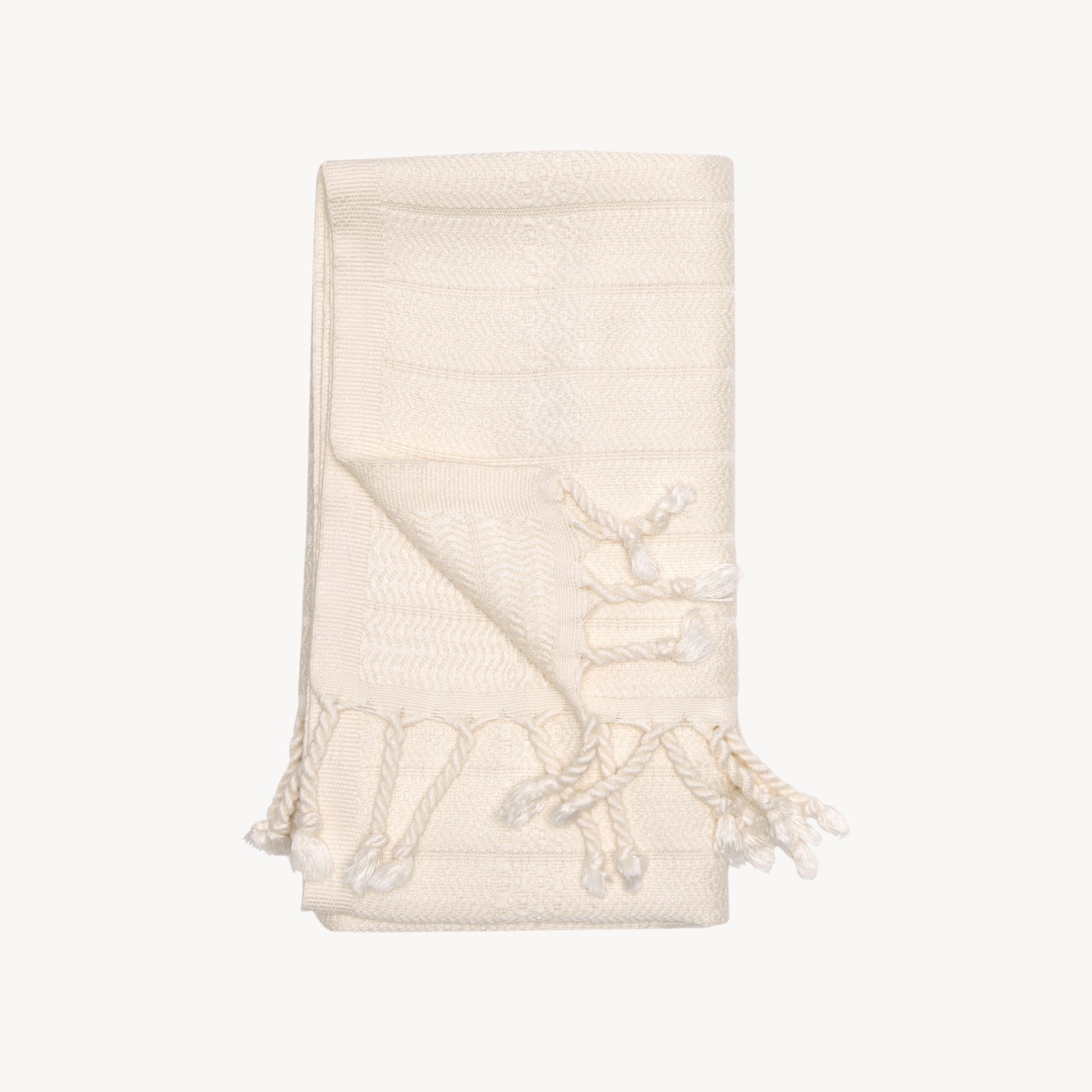 POKOLOKO Striped Bamboo Hand Towel #color_cream-striped-bamboo