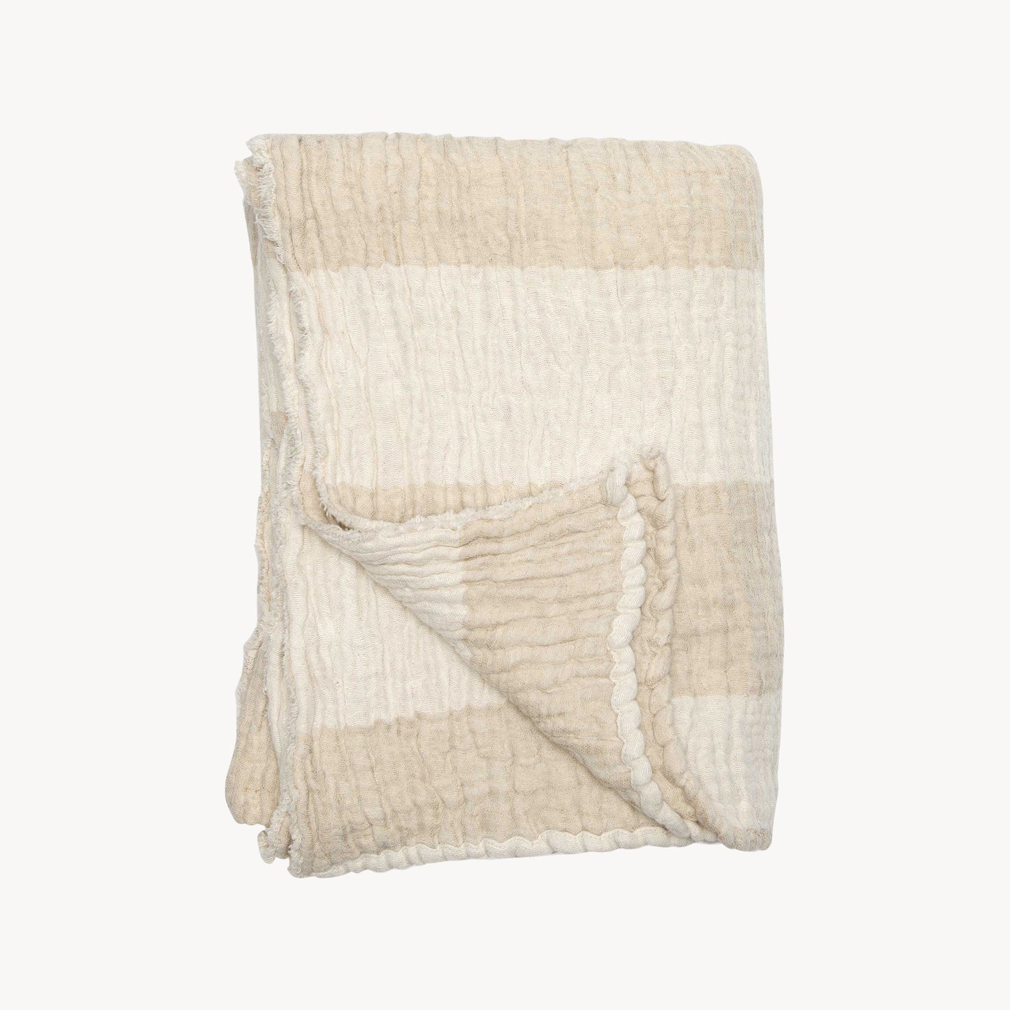POKOLOKO Linen Crinkle Throw