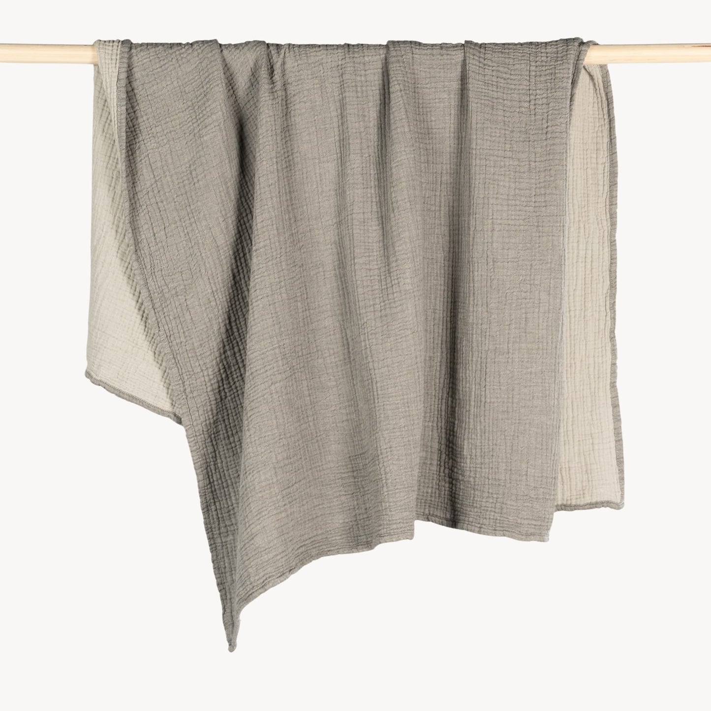 POKOLOKO Crinkle Cotton Baby Blanket #color_crinkle-grey