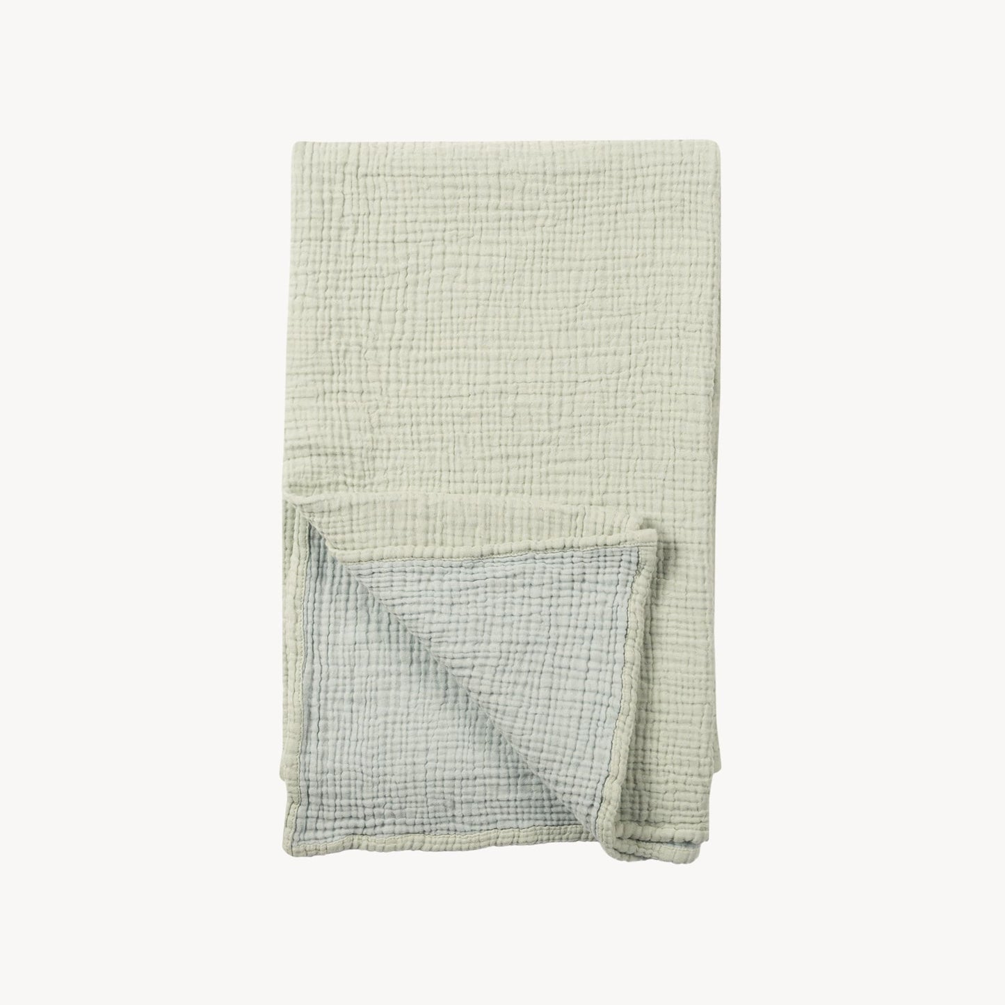 POKOLOKO Crinkle Cotton Baby Blanket #color_crinkle-mint