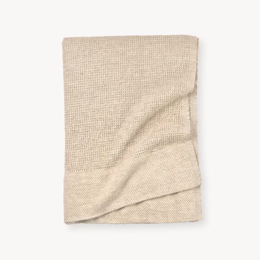 POKOLOKO Wool Waffle Throw #color_wheat