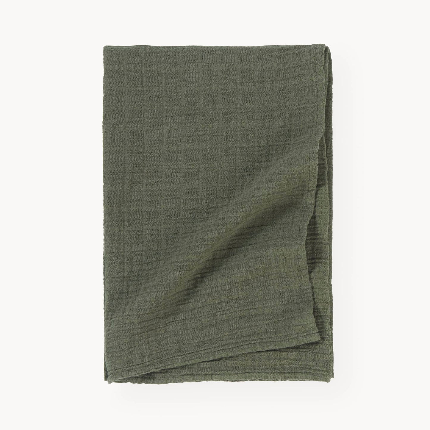 POKOLOKO Solid Muslin Baby Blanket #color_solid-moss