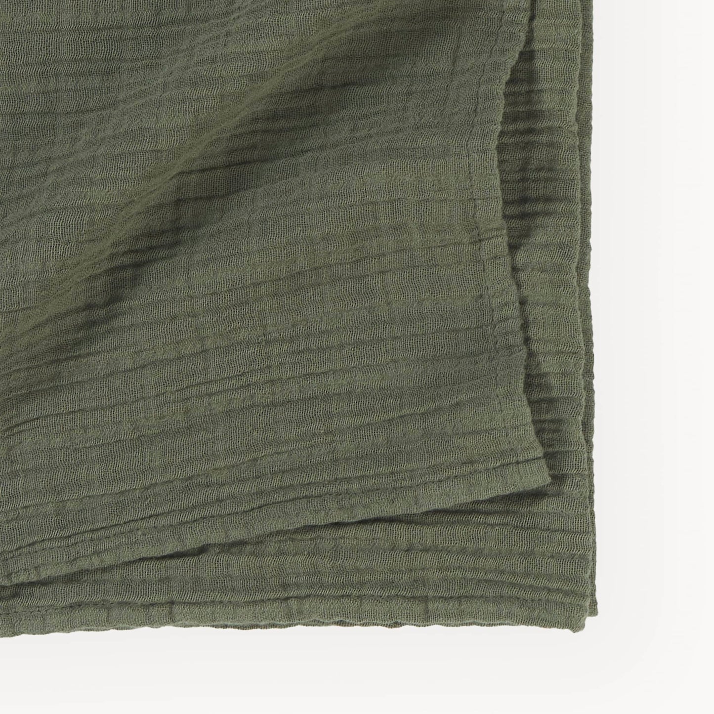 POKOLOKO Solid Muslin Baby Blanket #color_solid-moss