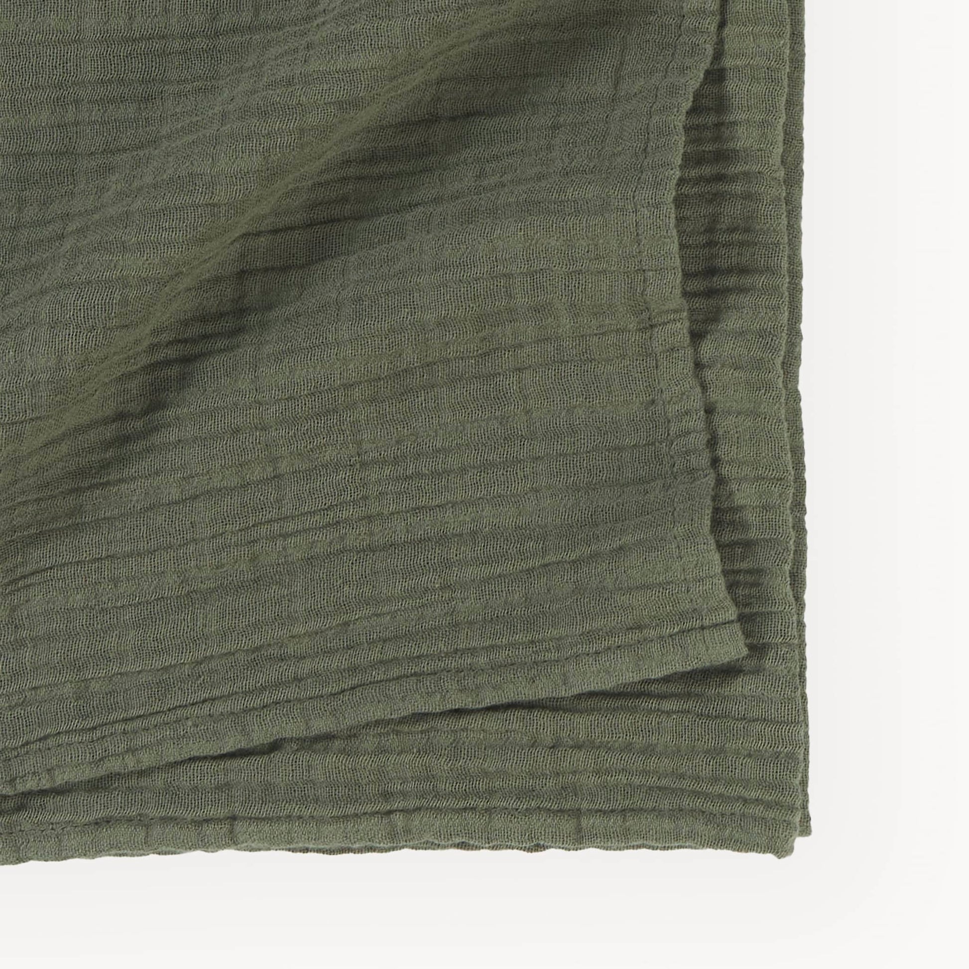 POKOLOKO Solid Muslin Baby Blanket #color_solid-moss