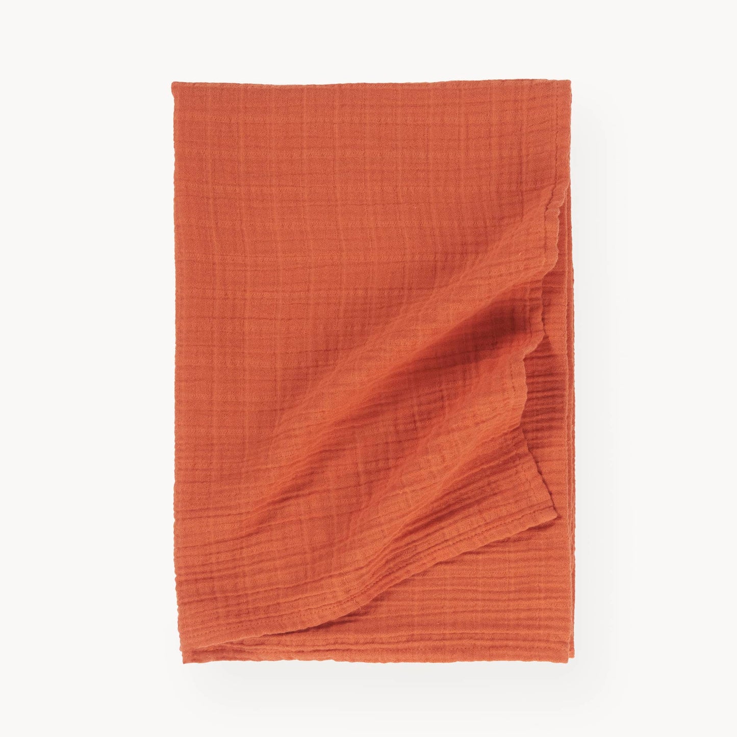 POKOLOKO Solid Muslin Baby Blanket #color_solid-mandarin