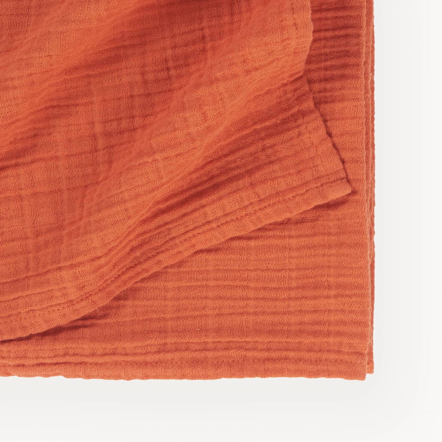 POKOLOKO Solid Muslin Baby Blanket #color_solid-mandarin