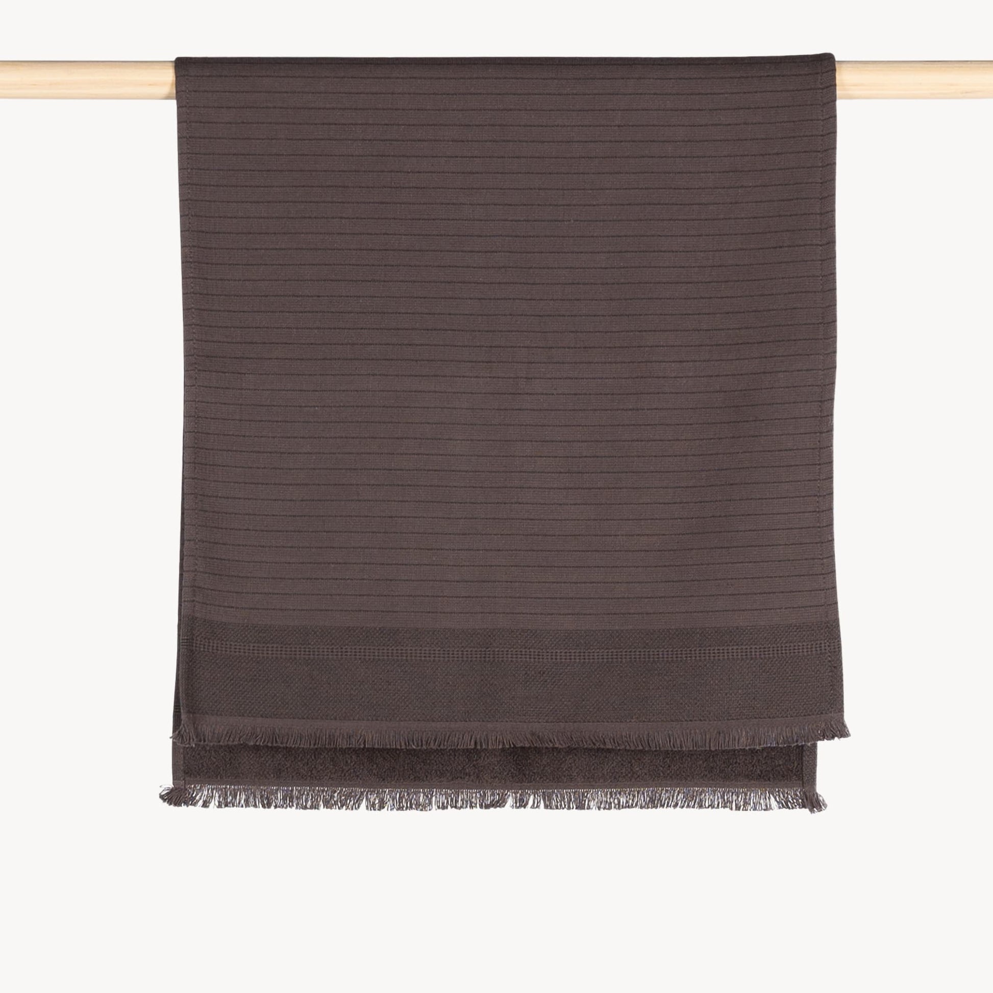 POKOLOKO Leo Terry Hand Towel #color_leo-charcoal