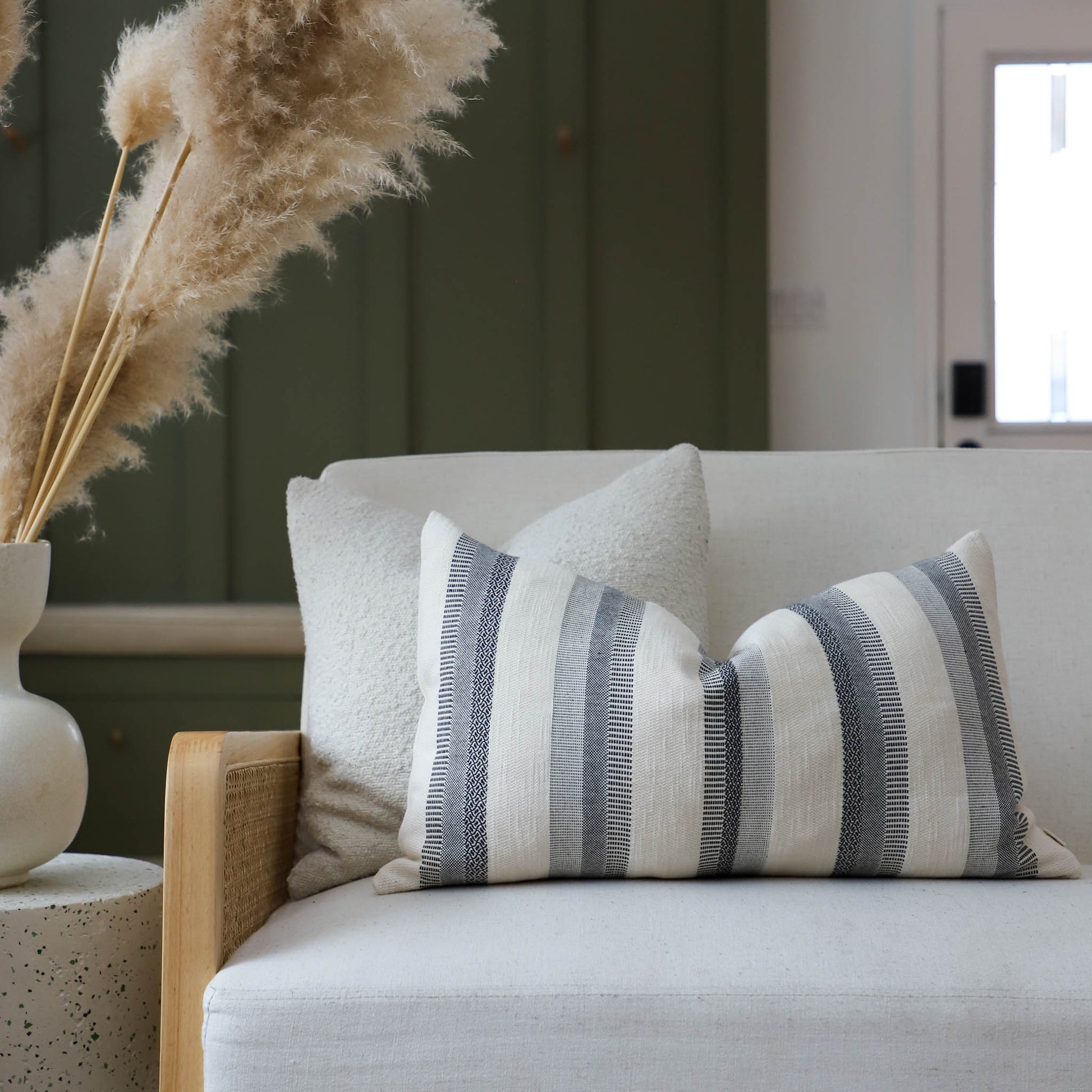 POKOLOKO Cabana Pillow #color_pewter-cabana
