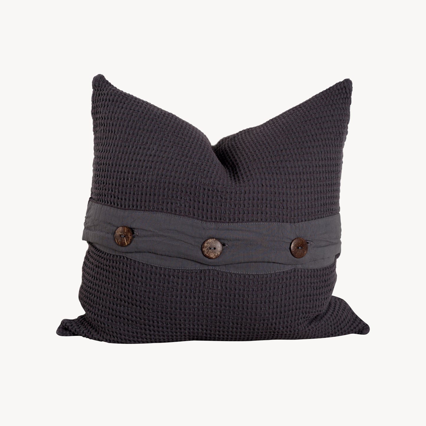 POKOLOKO Wave Pillow #color_charcoal-grey-pillow