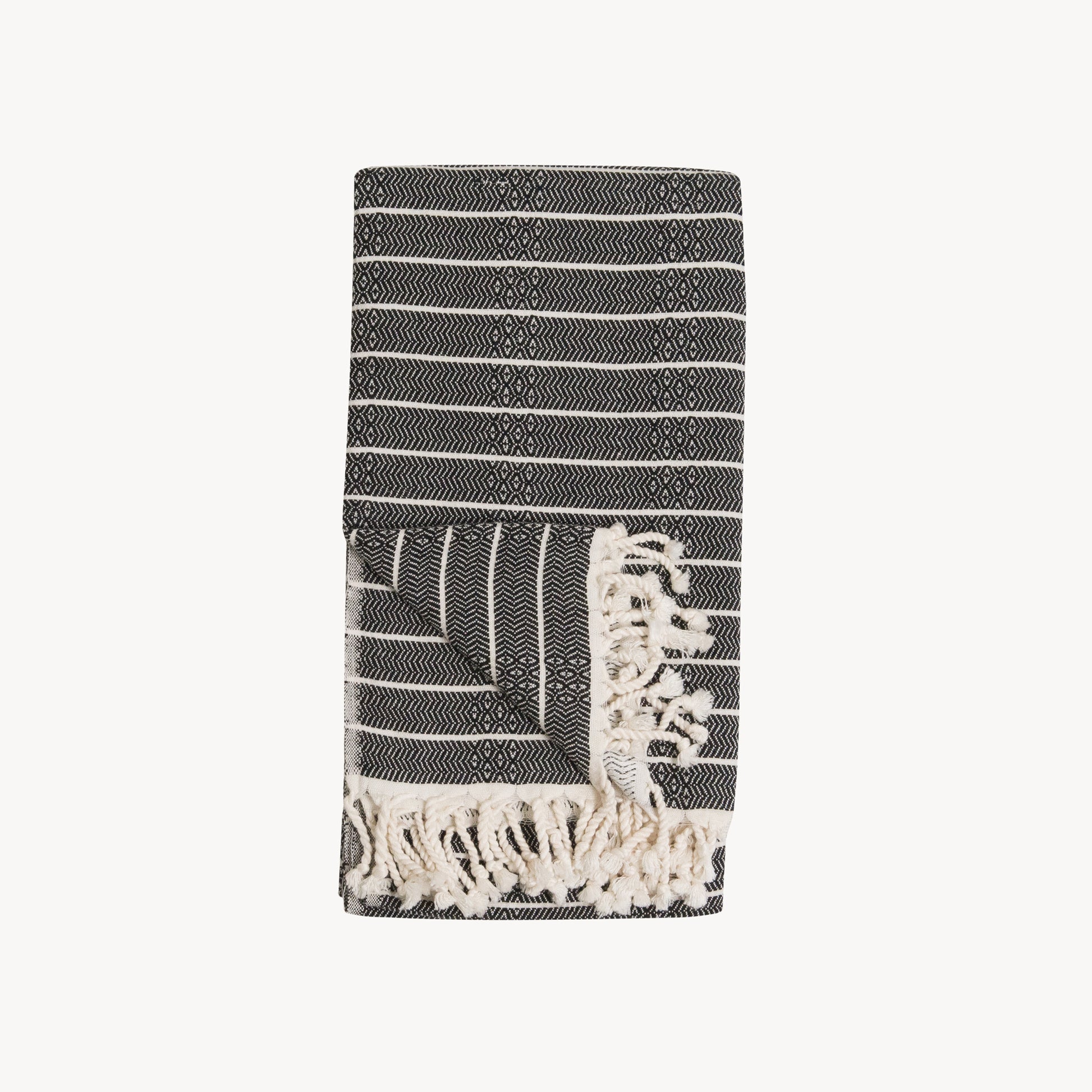 POKOLOKO Striped Bamboo Towel #color_monochrome-striped-bamboo