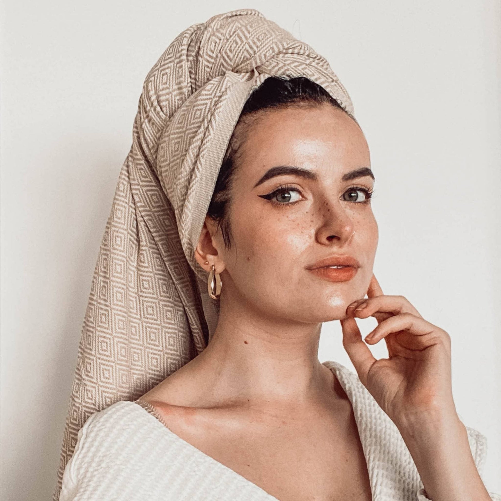 POKOLOKO Diamond Towel #color_cream-diamond