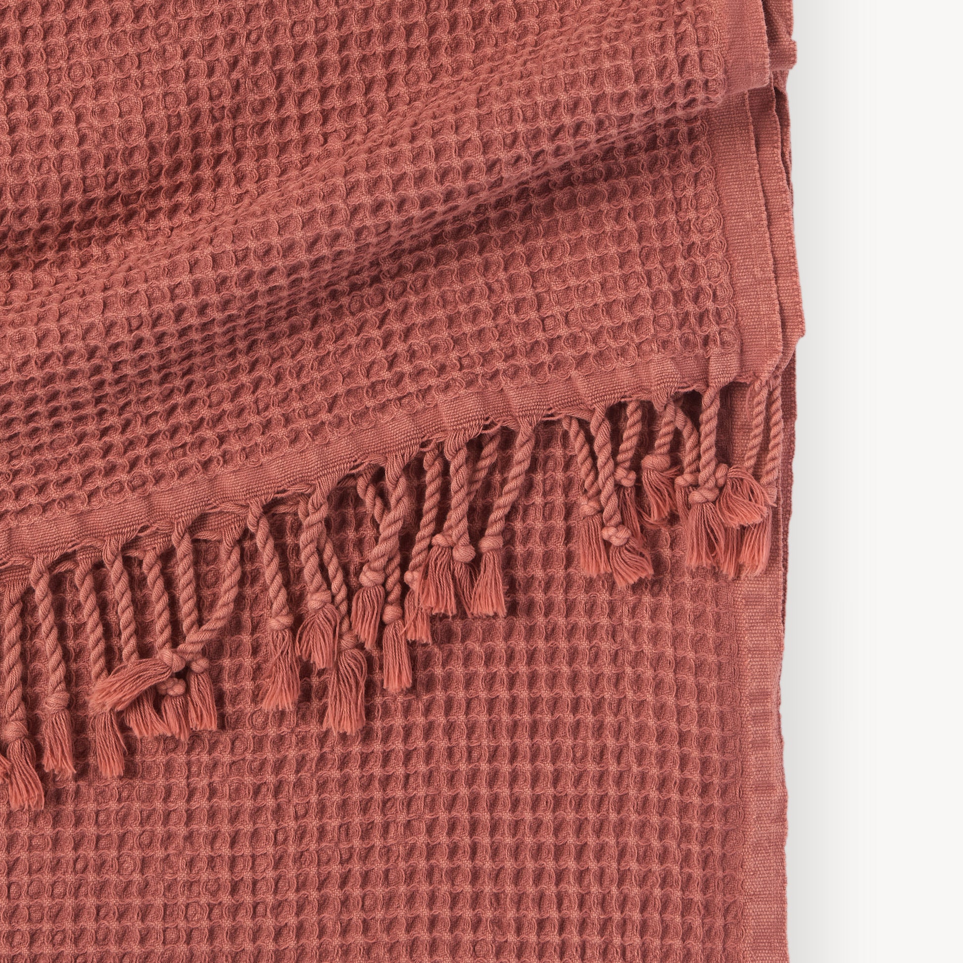 POKOLOKO Stonewashed Waffle Towel #color_stonewashed-terra