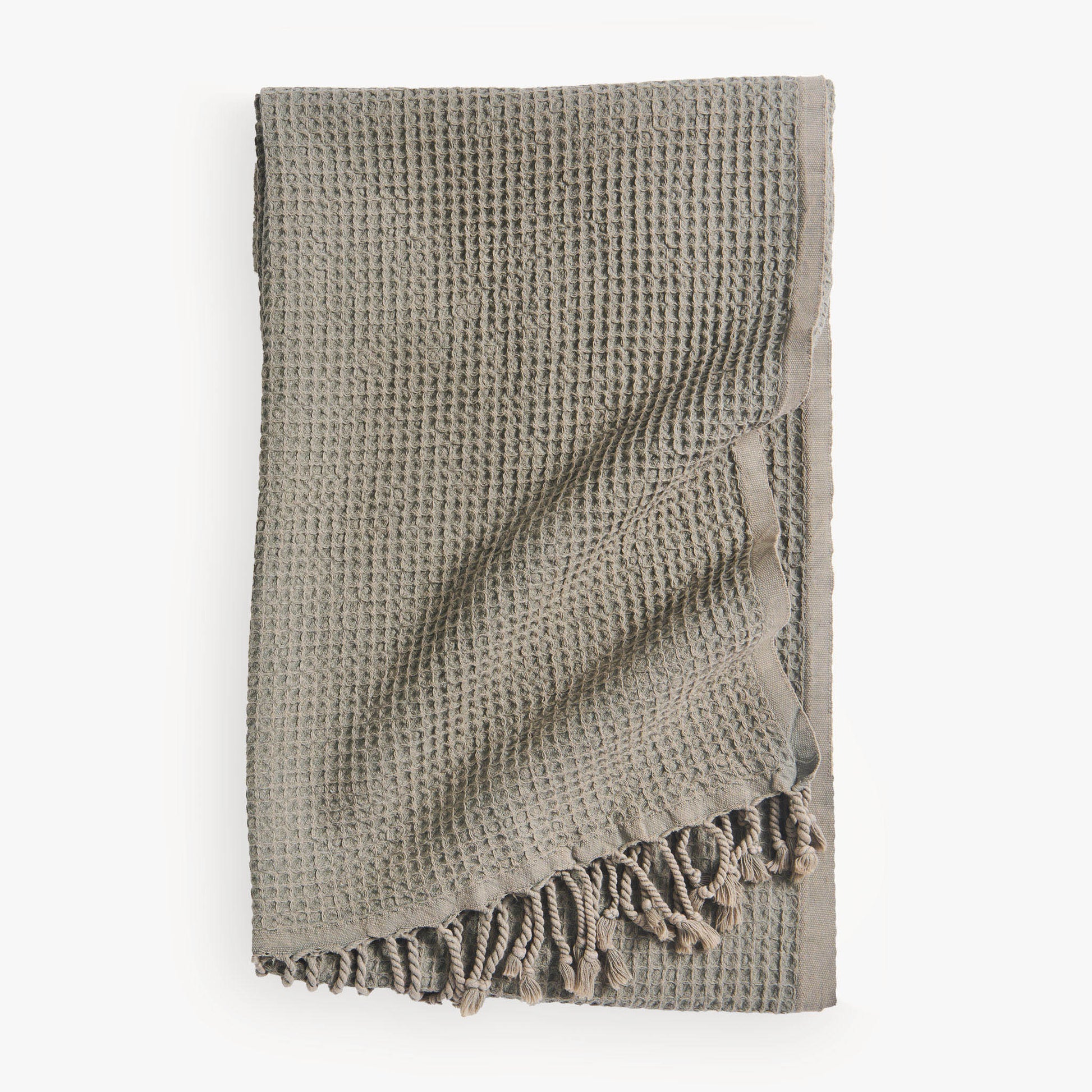 POKOLOKO Stonewashed Waffle Towel #color_stonewashed-khaki
