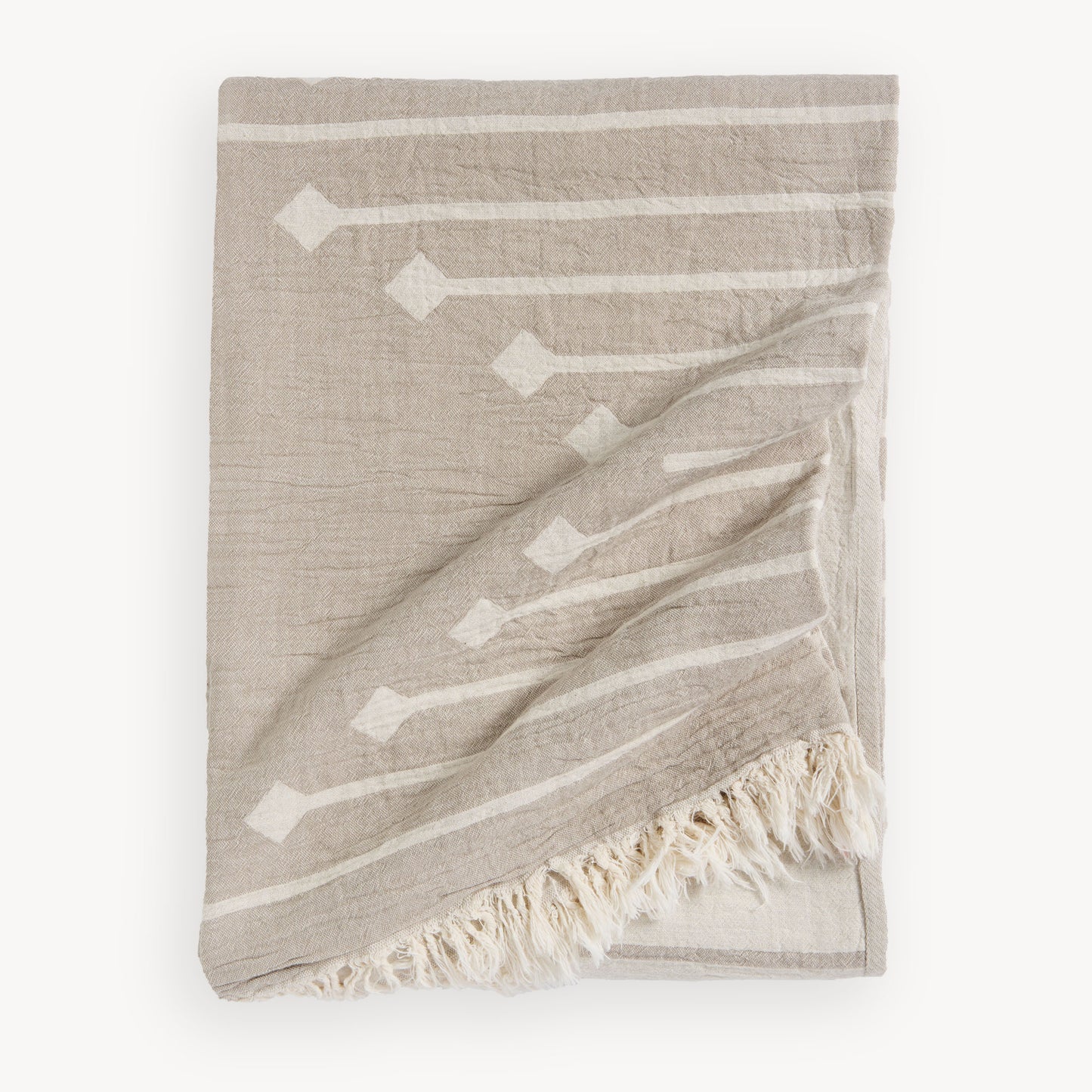 POKOLOKO Arrow XL Towel Throw #color_arrow-beige