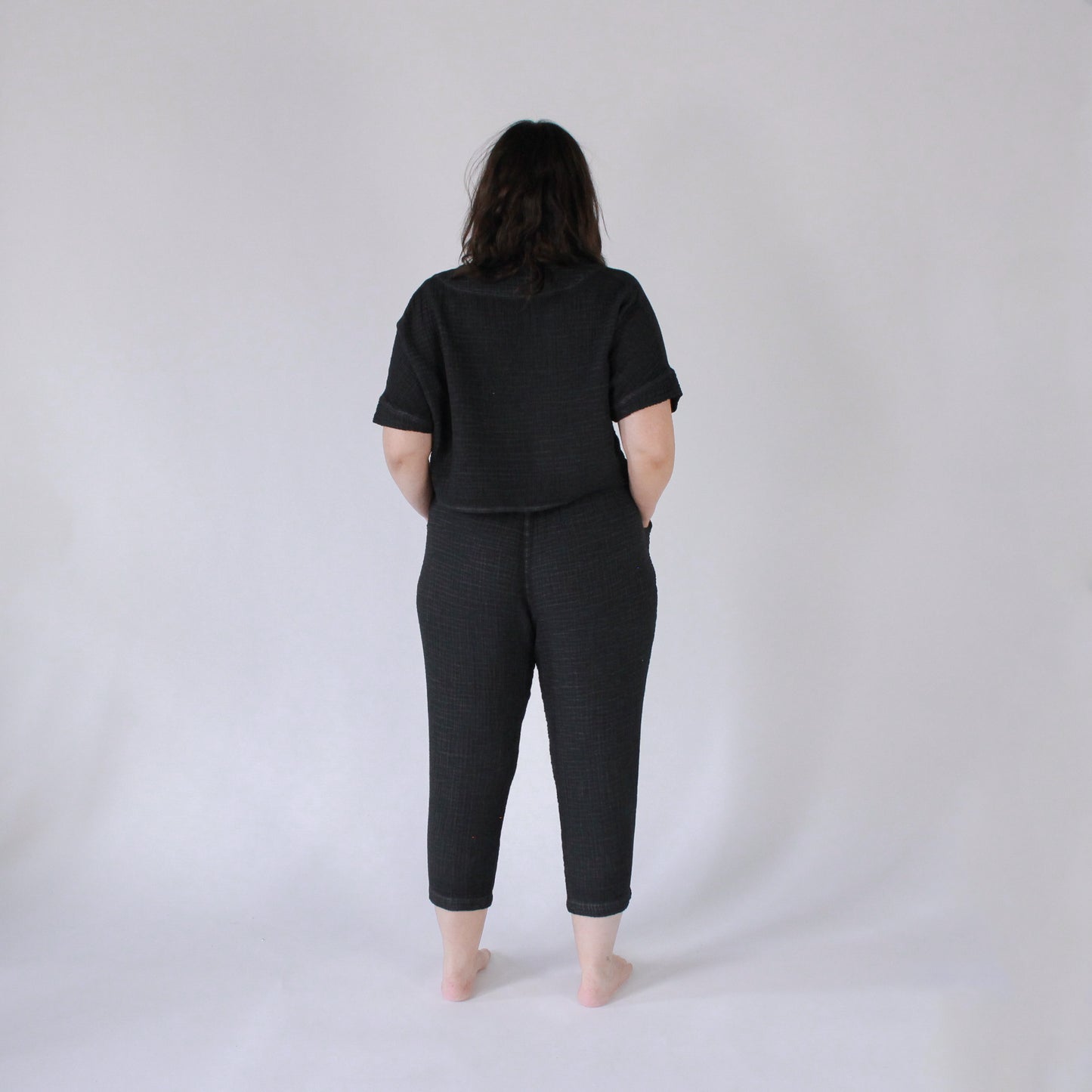 POKOLOKO Crinkle Slouchy Pants #color_crinkle-black