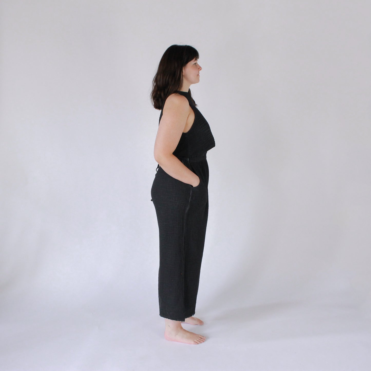 POKOLOKO Crinkle Keyhole Tank #color_crinkle-black