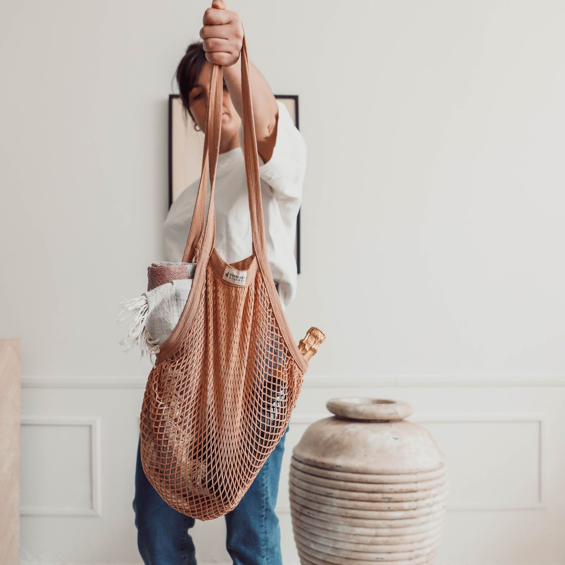 POKOLOKO Organic Net Eco Bag #color_tan