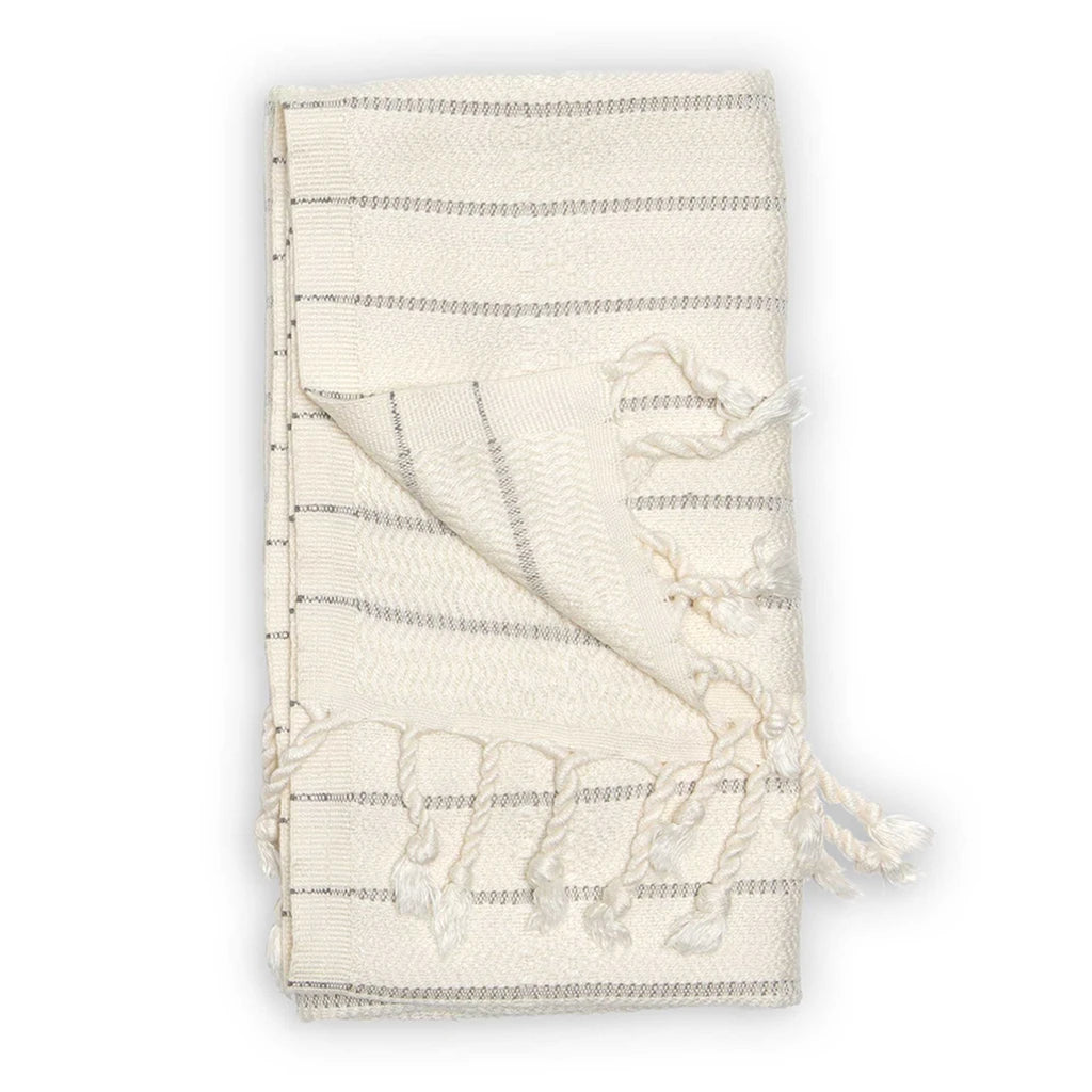 Serviette à main en bambou rayée