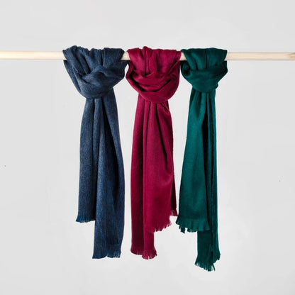 Solid Alpaca Seamless Scarf