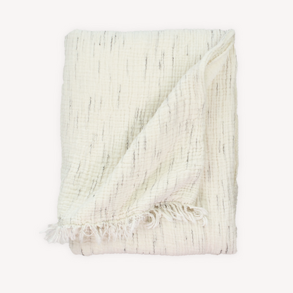 Sketched Crinkle Fleece Lined Throw