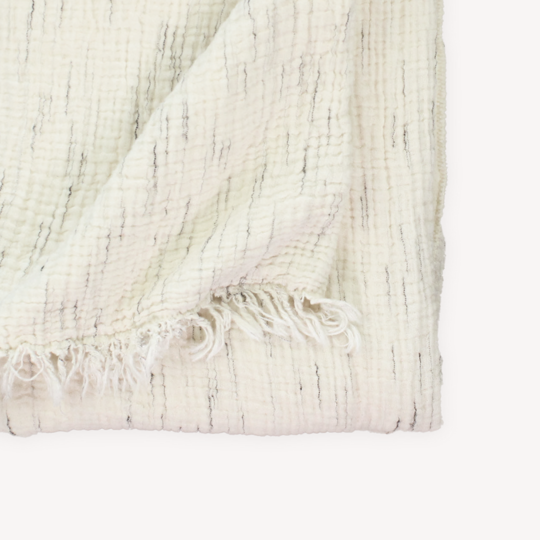 Couverture doublée en polaire froissée esquissée
