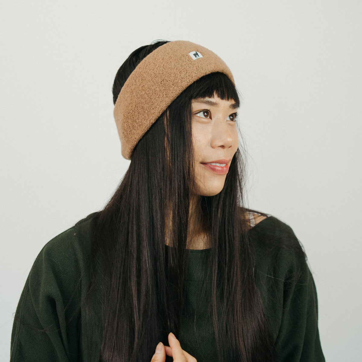POKOLOKO Baby Alpaca Headband #color_affogato-headband