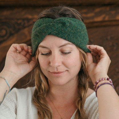 POKOLOKO Baby Alpaca Twisted Headband #color_woodland-headband