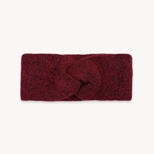 POKOLOKO Baby Alpaca Twisted Headband #color_wine-headband