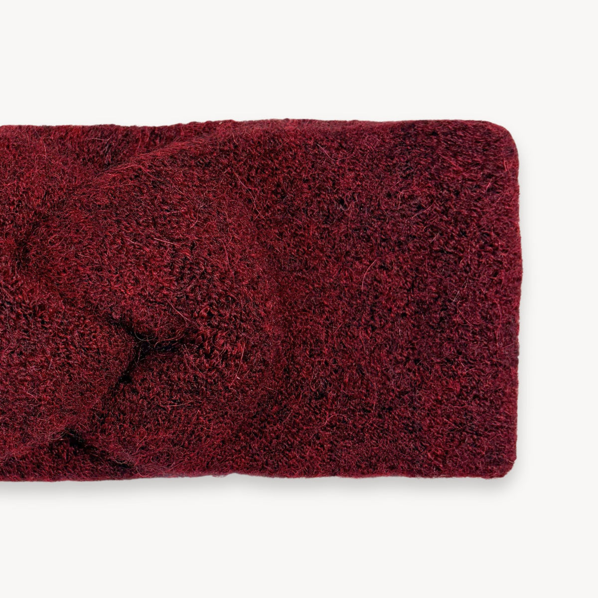 POKOLOKO Baby Alpaca Twisted Headband #color_wine-headband