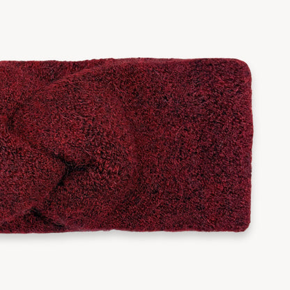 POKOLOKO Baby Alpaca Twisted Headband #color_wine-headband