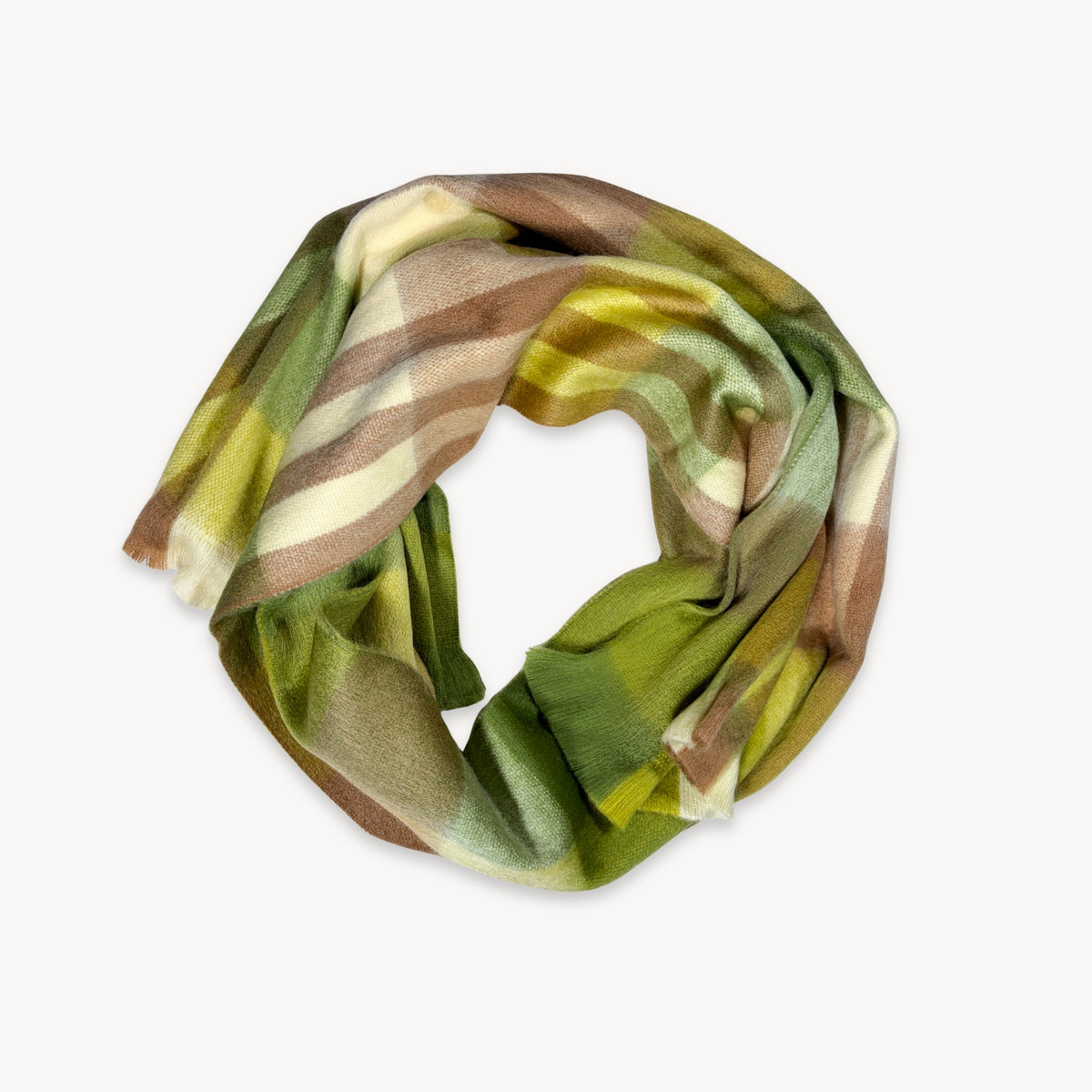 POKOLOKO Alpaca Seamless Check Scarf #color_rustic-apple-check