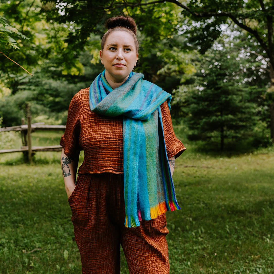 POKOLOKO Alpaca Seamless Multi Stripe Scarf #color_tropical-multi-stripe
