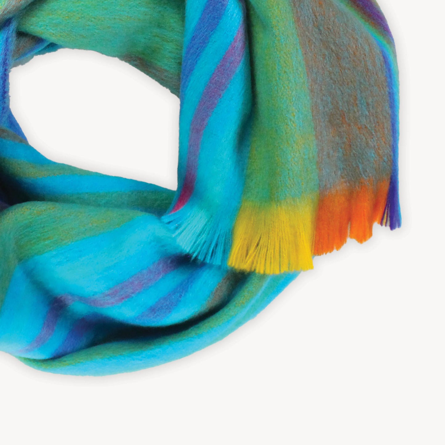 POKOLOKO Alpaca Seamless Multi Stripe Scarf #color_tropical-multi-stripe